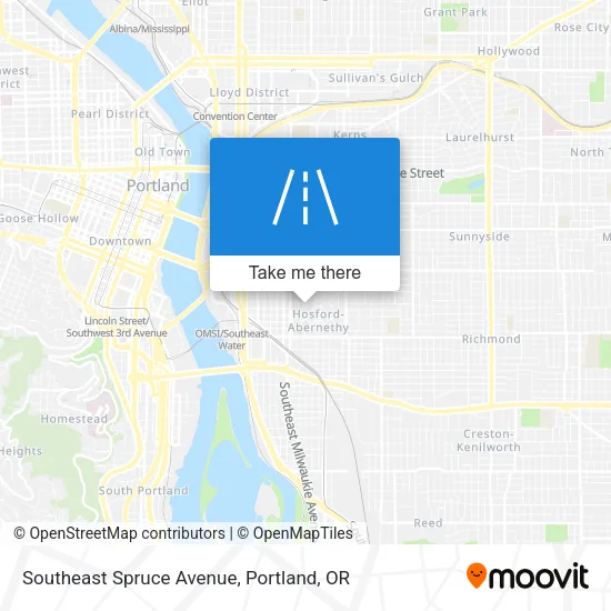 Southeast Spruce Avenue map