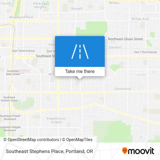 Southeast Stephens Place map