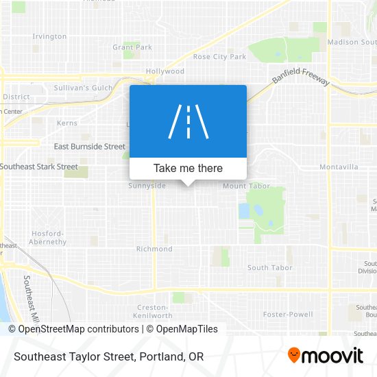 Southeast Taylor Street map