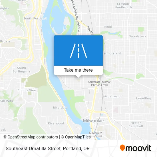 Southeast Umatilla Street map
