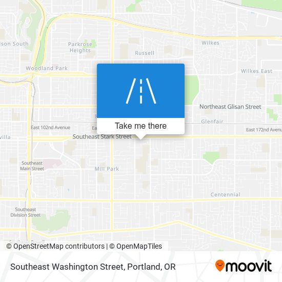 Southeast Washington Street map