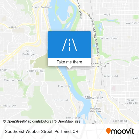 Southeast Webber Street map