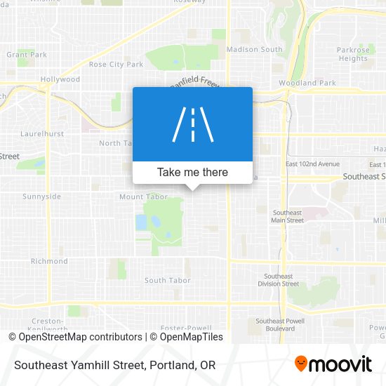 Southeast Yamhill Street map