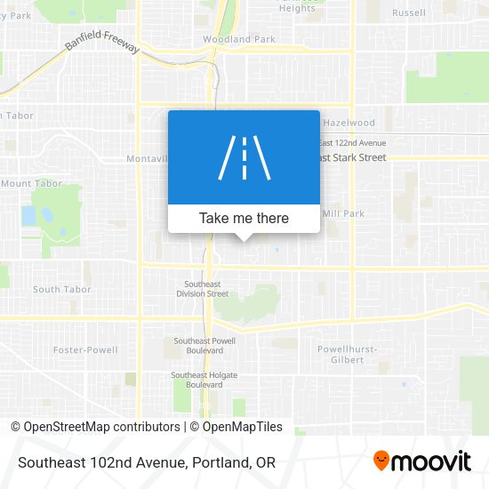 Southeast 102nd Avenue map