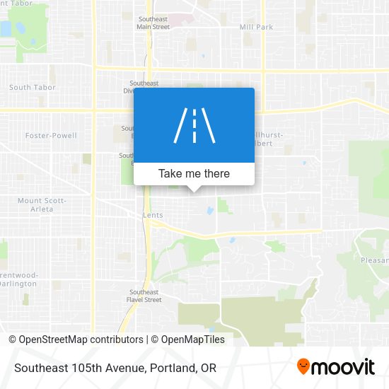 Southeast 105th Avenue map
