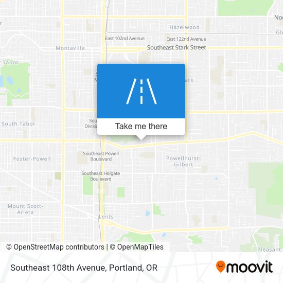 Southeast 108th Avenue map