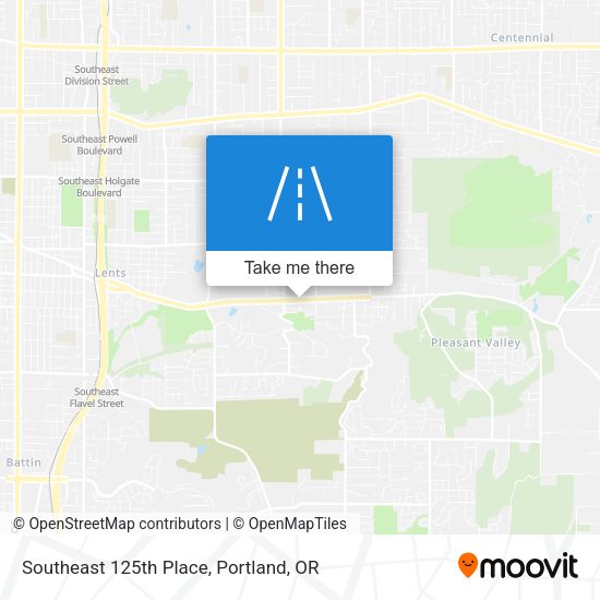 Southeast 125th Place map