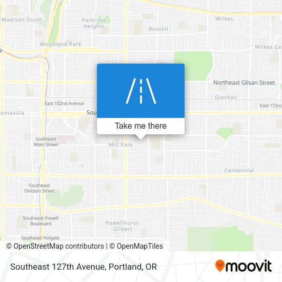 Southeast 127th Avenue map