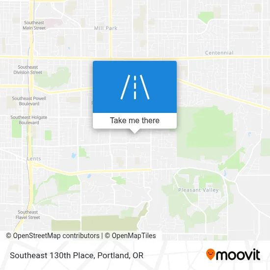 Southeast 130th Place map