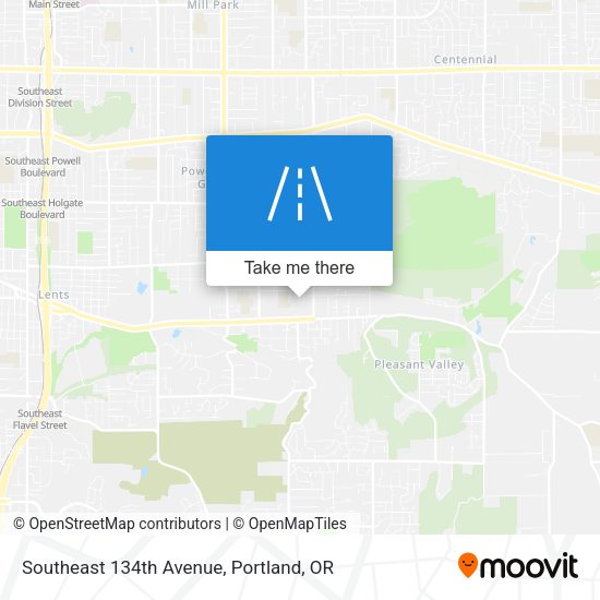 Southeast 134th Avenue map