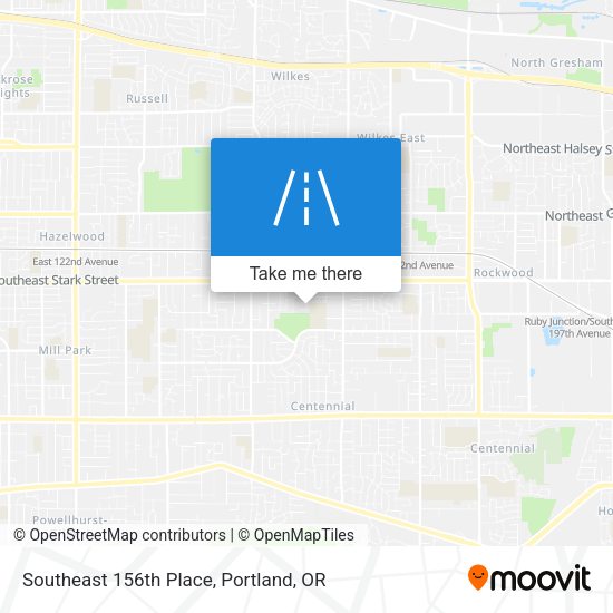 Southeast 156th Place map