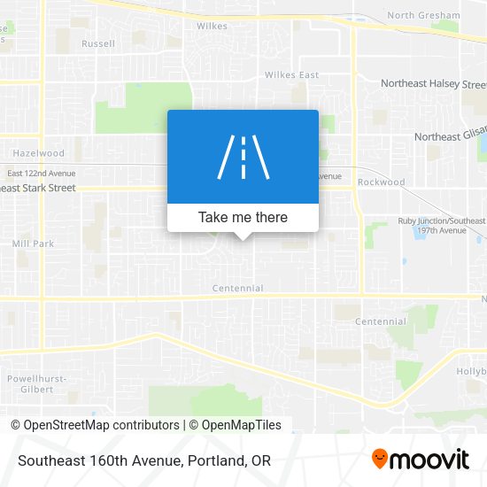 Southeast 160th Avenue map