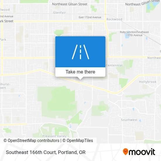 Southeast 166th Court map