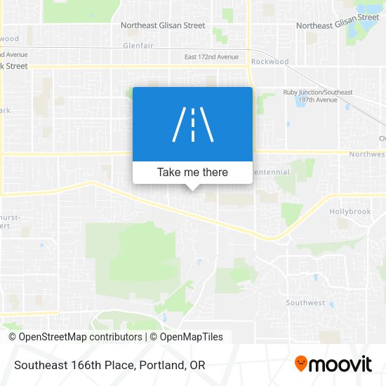 Southeast 166th Place map
