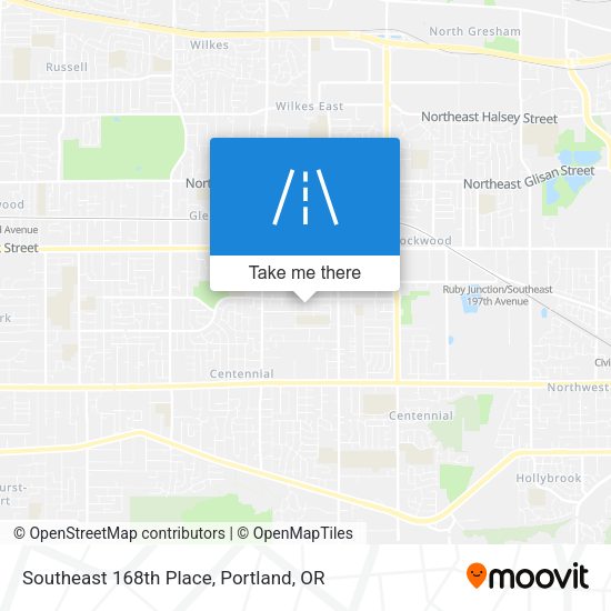 Southeast 168th Place map