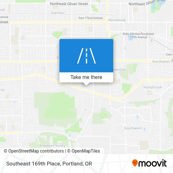 Southeast 169th Place map