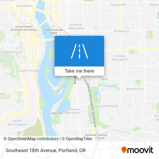 Mapa de Southeast 18th Avenue