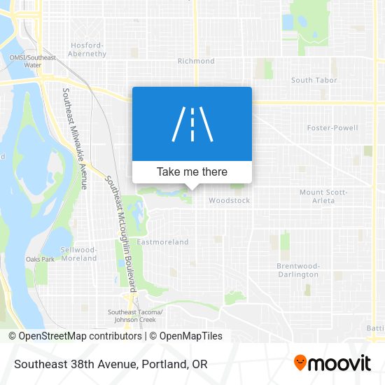 Southeast 38th Avenue map