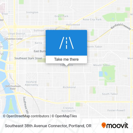 Mapa de Southeast 38th Avenue Connector