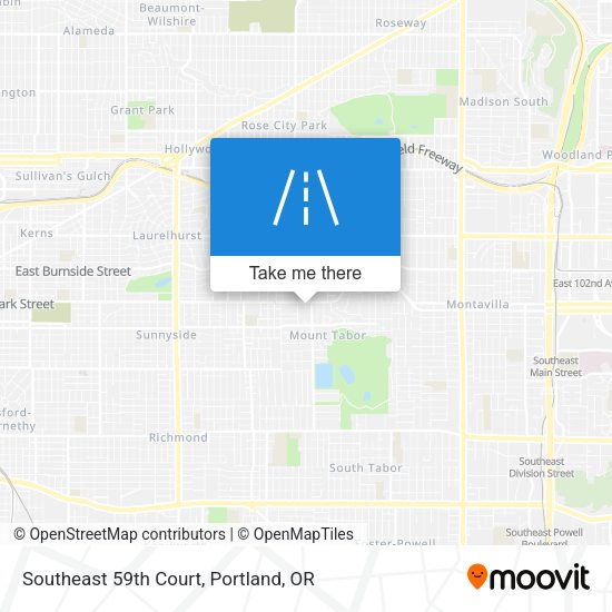 Southeast 59th Court map