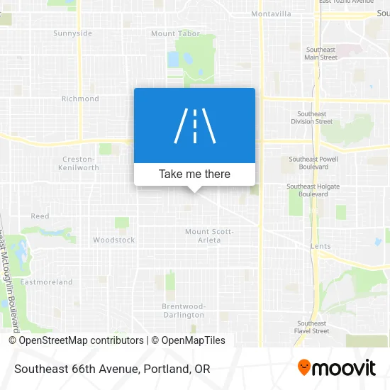 Southeast 66th Avenue map