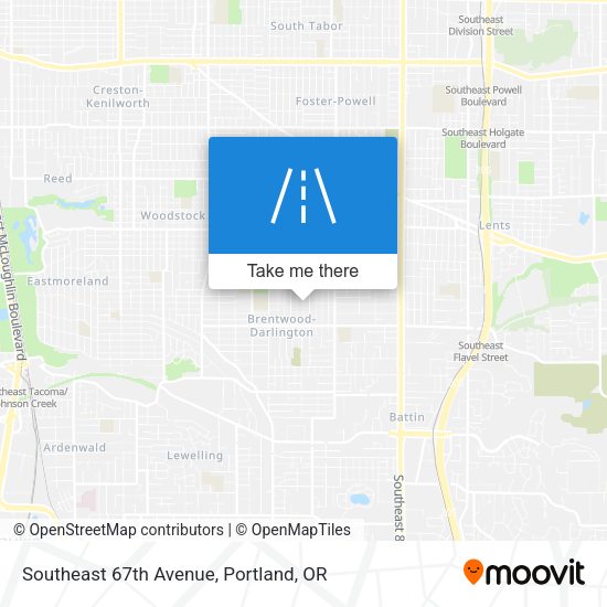 Southeast 67th Avenue map