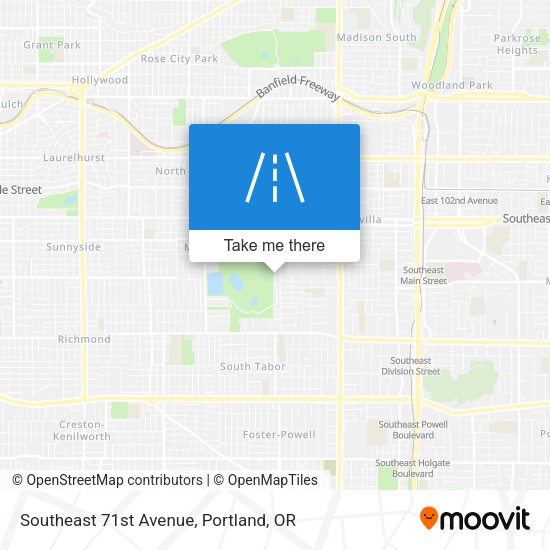 Southeast 71st Avenue map
