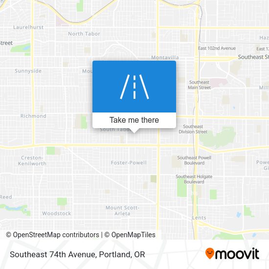 Southeast 74th Avenue map