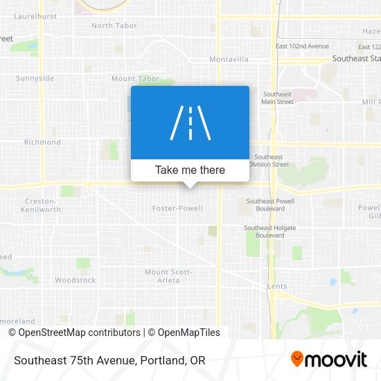 Southeast 75th Avenue map