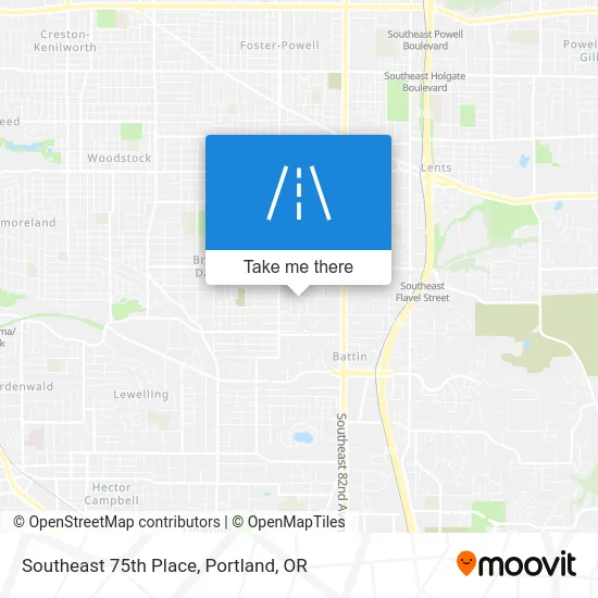 Southeast 75th Place map