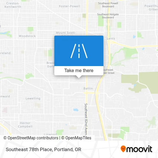 Southeast 78th Place map