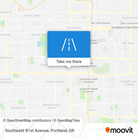 Mapa de Southeast 81st Avenue
