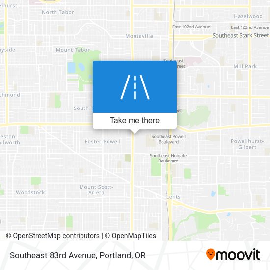Mapa de Southeast 83rd Avenue