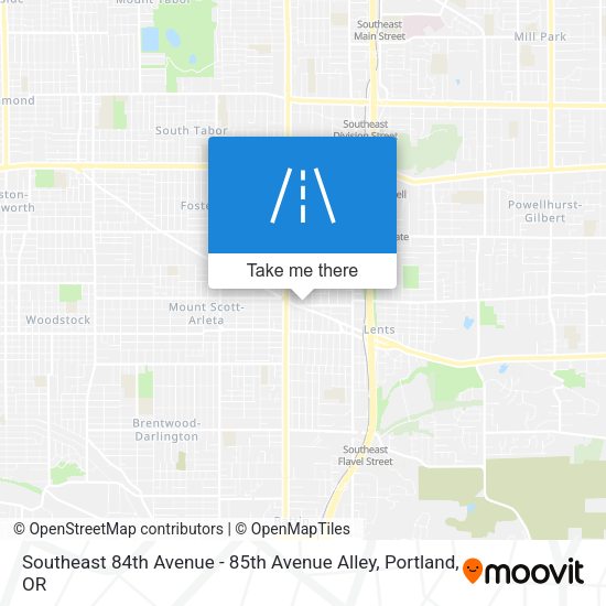 Southeast 84th Avenue - 85th Avenue Alley map