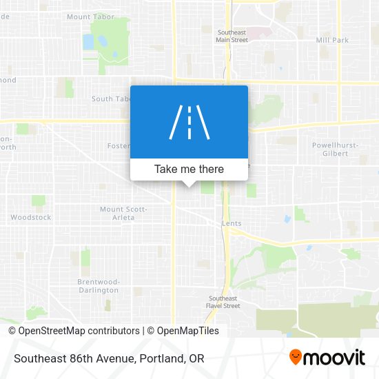 Mapa de Southeast 86th Avenue