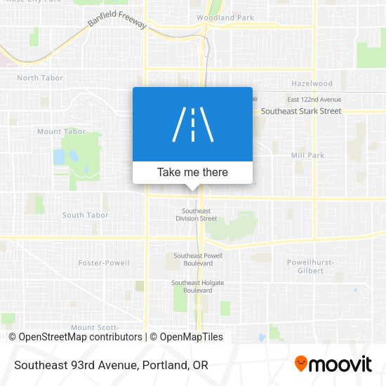 Mapa de Southeast 93rd Avenue