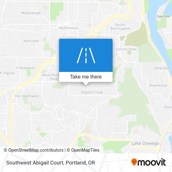 Southwest Abigail Court map