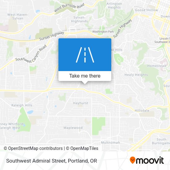 Mapa de Southwest Admiral Street