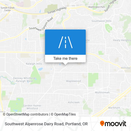 Mapa de Southwest Alpenrose Dairy Road