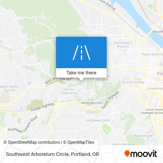 Mapa de Southwest Arboretum Circle