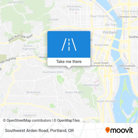 Southwest Arden Road map