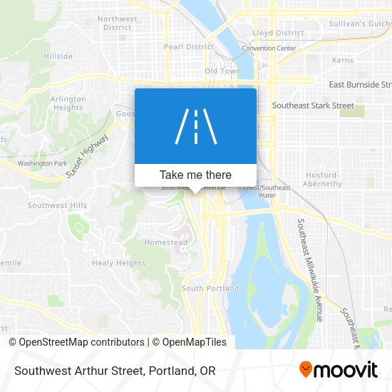 Southwest Arthur Street map