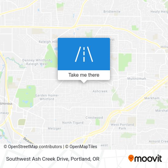 Southwest Ash Creek Drive map