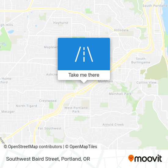 Mapa de Southwest Baird Street