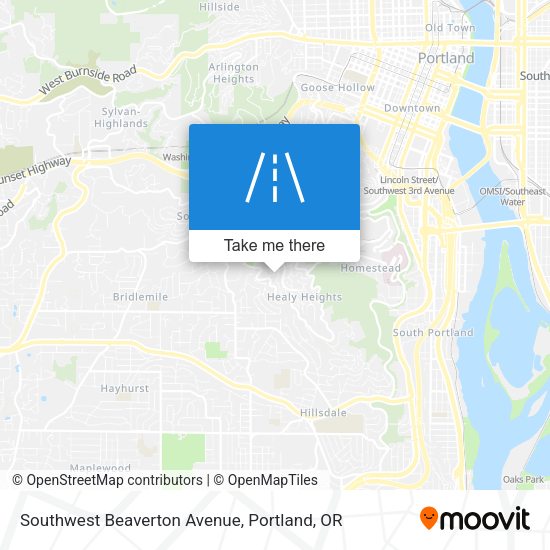Southwest Beaverton Avenue map