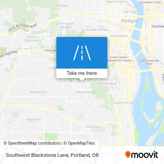 Southwest Blackstone Lane map