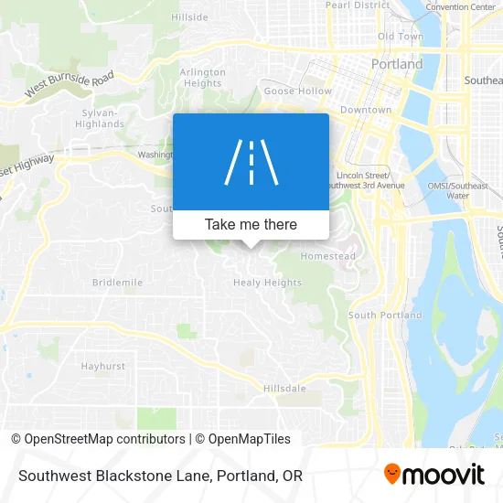 Southwest Blackstone Lane map