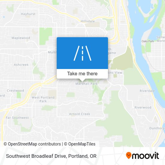 Mapa de Southwest Broadleaf Drive