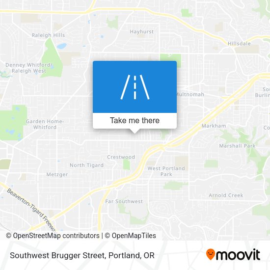 Mapa de Southwest Brugger Street