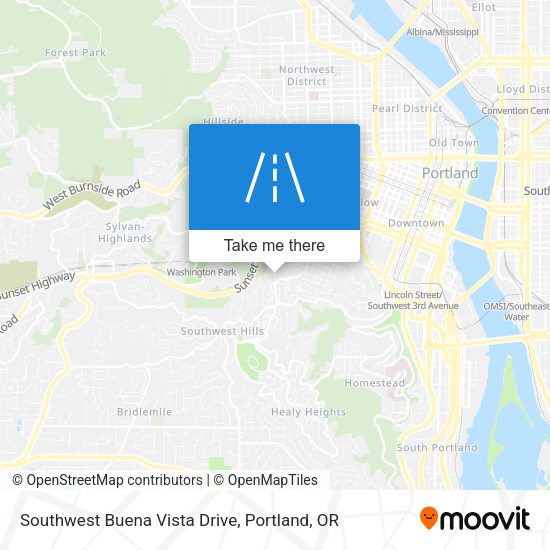Southwest Buena Vista Drive map